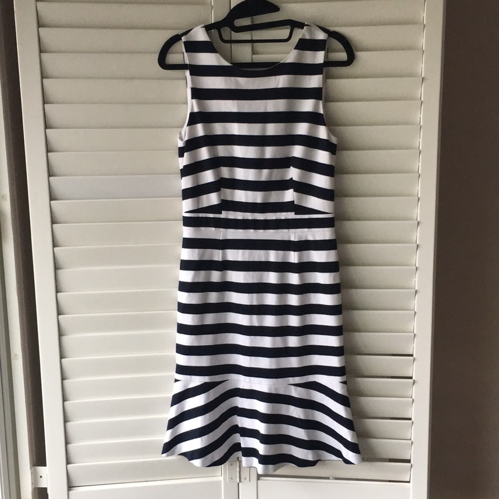Navy/white striped dress by Banana Republic size 4